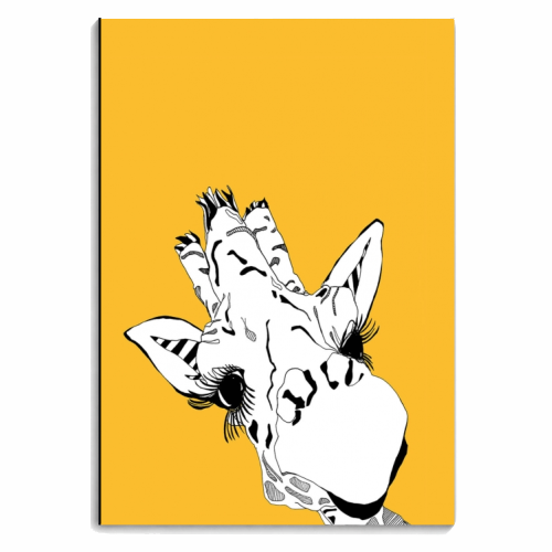 Yellow giraffe - personalised A4, A5, A6 notebook by Casey Rogers
