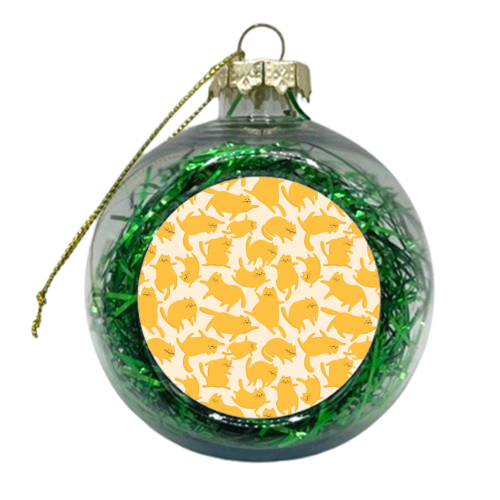 Yellow kittens - xmas bauble by Ania Wieclaw