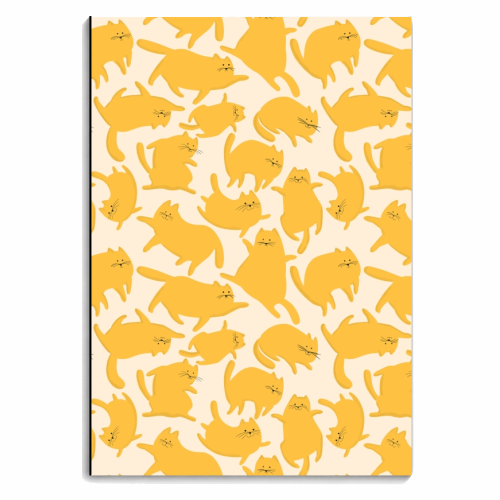 Yellow kittens - personalised A4, A5, A6 notebook by Ania Wieclaw