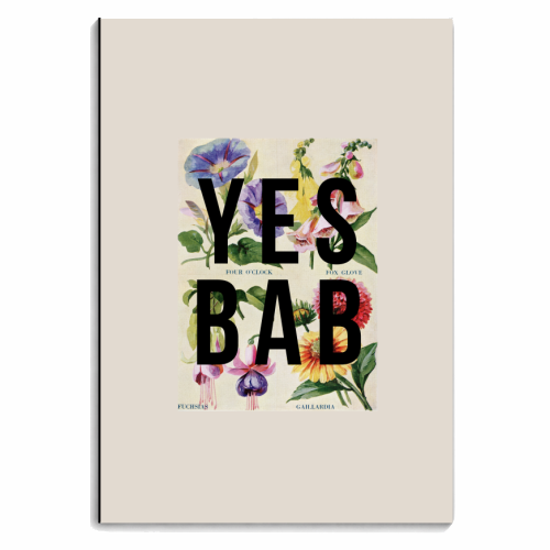 Yes Bab - personalised A4, A5, A6 notebook by The 13 Prints