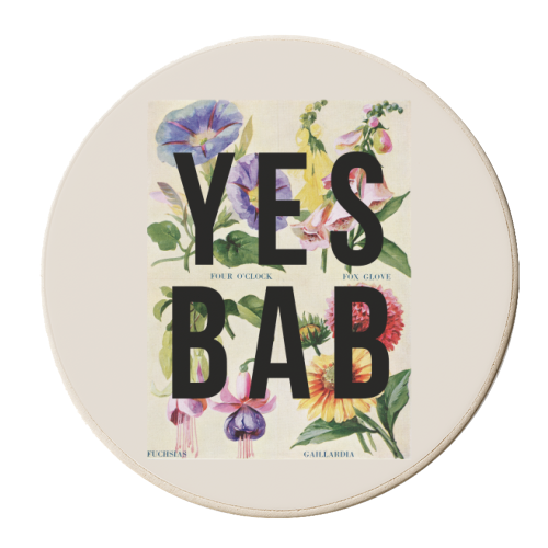 Yes Bab - personalised beer coaster by The 13 Prints