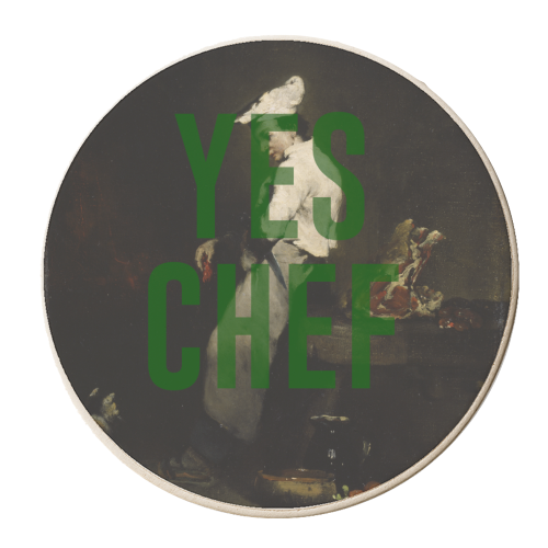 Yes chef - personalised beer coaster by The 13 Prints