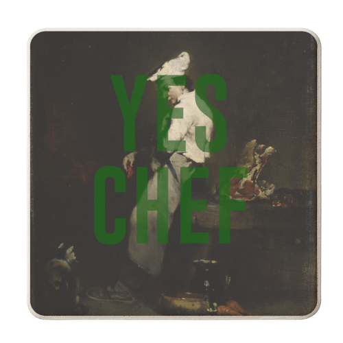 Yes chef - personalised beer coaster by The 13 Prints