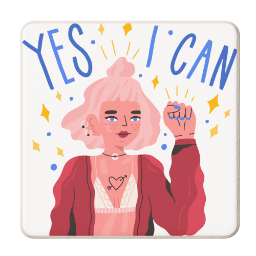 Yes I Can - personalised beer coaster by Alice Palazon