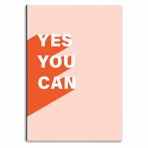Yes You Can | Inspirational Quote | Positivity - personalised A4, A5, A6 notebook by The Grafix Cat