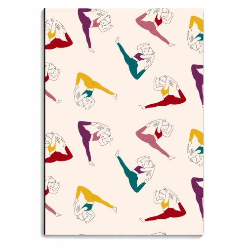 Yoga Pattern - personalised A4, A5, A6 notebook by Lisa Wardle
