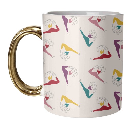 Yoga Pattern - unique mug by Lisa Wardle
