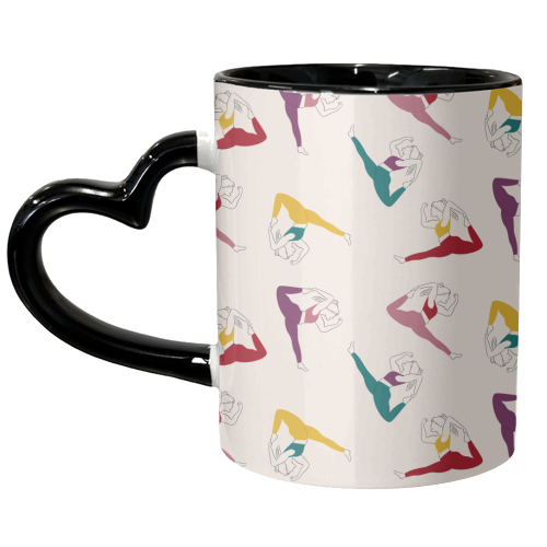 Yoga Pattern - unique mug by Lisa Wardle