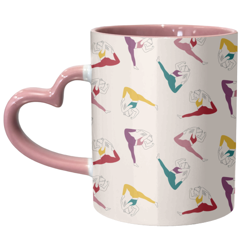 Yoga Pattern - unique mug by Lisa Wardle