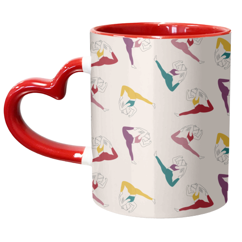 Yoga Pattern - unique mug by Lisa Wardle
