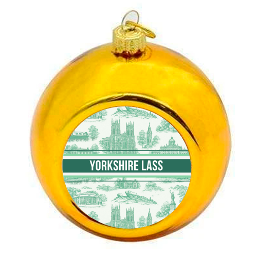 Yorkshire Lass - colourful christmas bauble by Lilly Rose