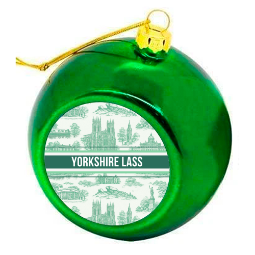 Yorkshire Lass - colourful christmas bauble by Lilly Rose