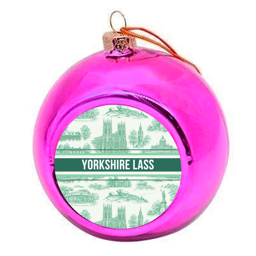 Yorkshire Lass - colourful christmas bauble by Lilly Rose