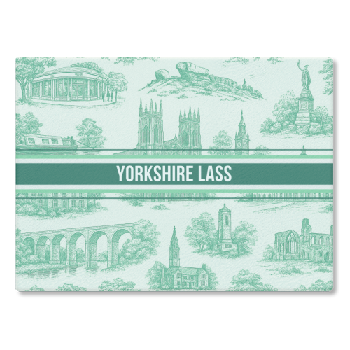 Yorkshire Lass - glass chopping board by Lilly Rose