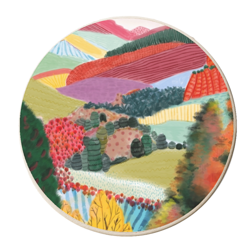 Yosemite Park Painting - personalised beer coaster by Yaz Raja