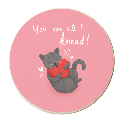 You Are All I Knead! - personalised beer coaster by Chloe Evans