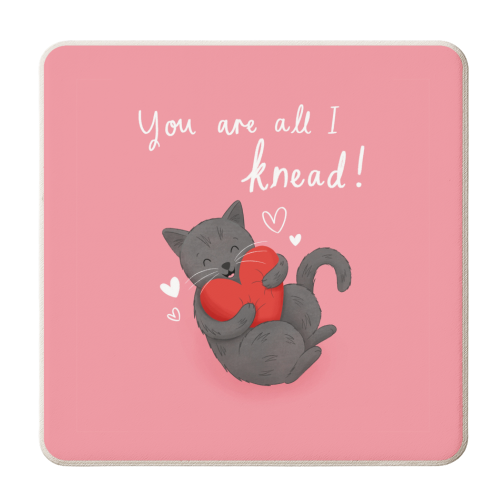 You Are All I Knead! - personalised beer coaster by Chloe Evans
