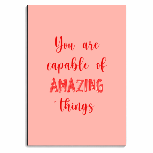 You Are Capable Of Amazing Things - personalised A4, A5, A6 notebook by Lisa Wardle