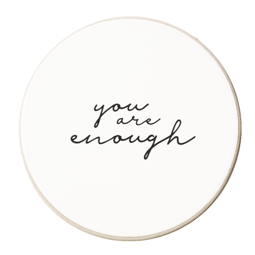 You Are Enough - personalised beer coaster by Giddy Kipper