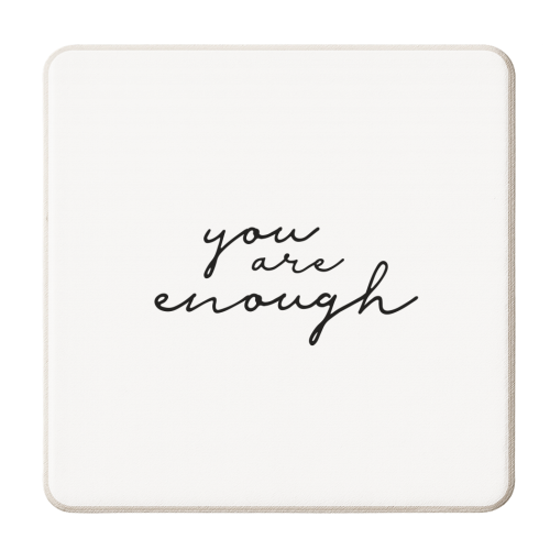 You Are Enough - personalised beer coaster by Giddy Kipper