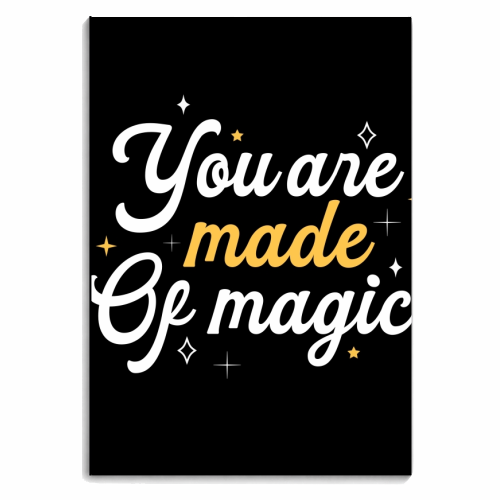 You are made of magic print - personalised A4, A5, A6 notebook by The Girl Next Draw