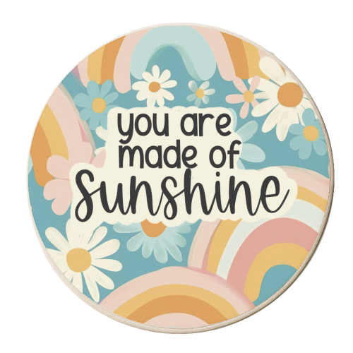You are made of sunshine - personalised beer coaster by Giddy Kipper
