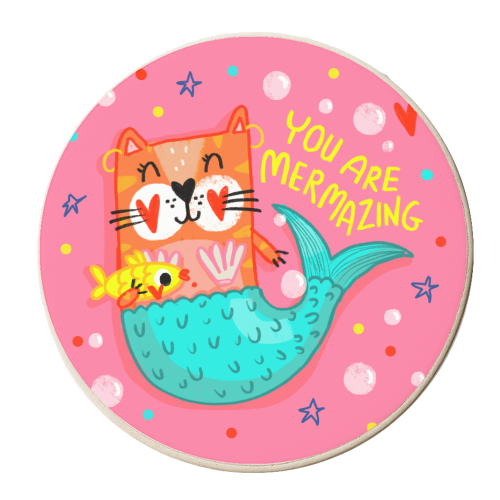 YOU ARE MERMAZING - personalised beer coaster by Nichola Cowdery