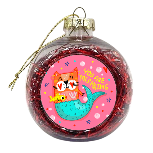 YOU ARE MERMAZING - xmas bauble by Nichola Cowdery