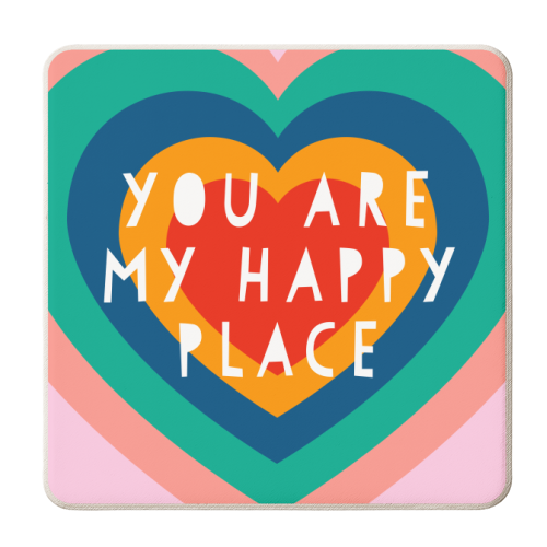 You Are  My Happy Place - personalised beer coaster by Adam Regester