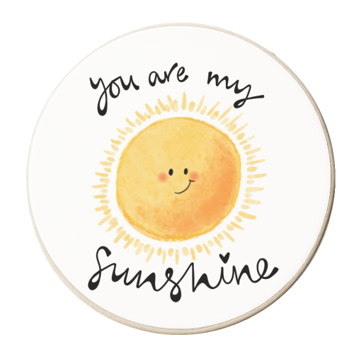 You are my sunshine - personalised beer coaster by PixieDrew