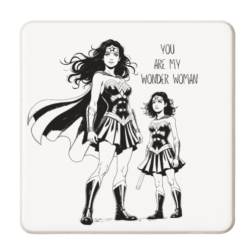 You Are My Wonder Woman - personalised beer coaster by Ms Doodle