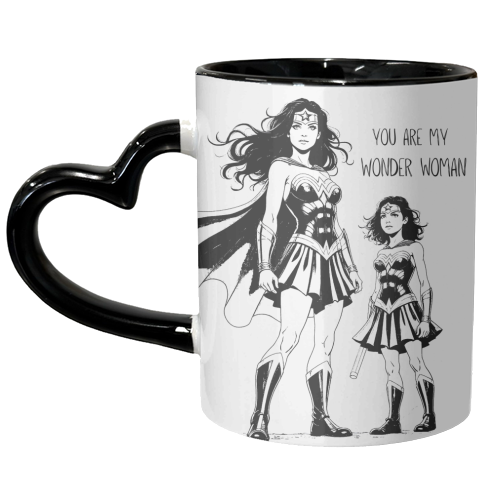 You Are My Wonder Woman - unique mug by Ms Doodle