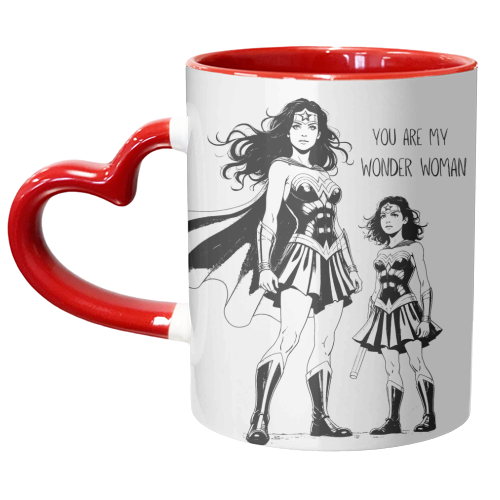 You Are My Wonder Woman - unique mug by Ms Doodle