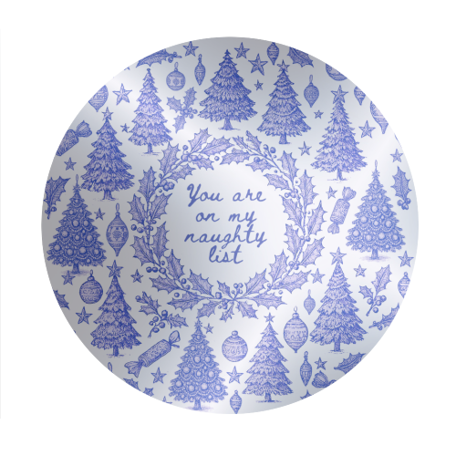 You are on my Naughty List - Circle Sticker by Lilly Rose