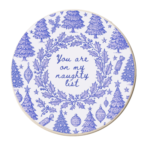 You are on my Naughty List - personalised beer coaster by Lilly Rose