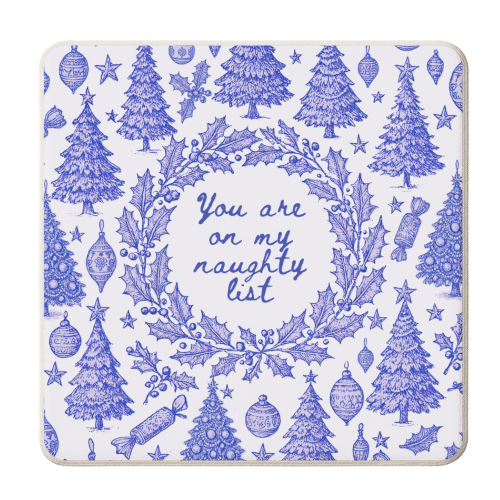 You are on my Naughty List - personalised beer coaster by Lilly Rose