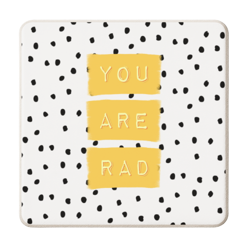 You Are Rad - personalised beer coaster by Hollie Mills