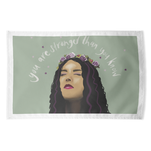 You are stronger than you know - funny tea towel by Giddy Kipper