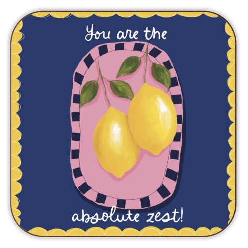 You are the absolute zest - personalised beer coaster by Giddy Kipper