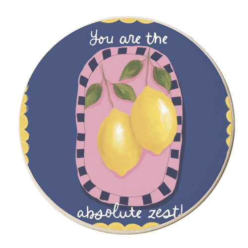 You are the absolute zest - personalised beer coaster by Giddy Kipper
