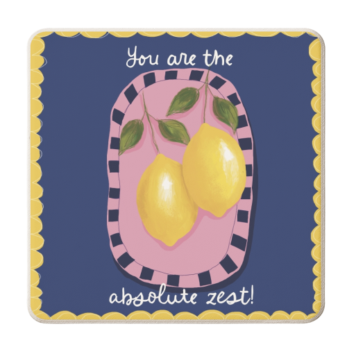 You are the absolute zest - personalised beer coaster by Giddy Kipper
