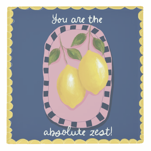 You are the absolute zest - personalised beer coaster by Giddy Kipper