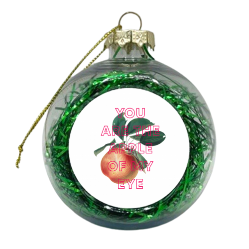 You are the apple of my eye - xmas bauble by The 13 Prints