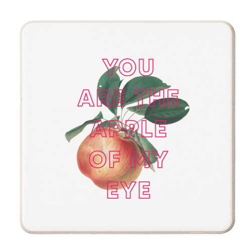 You are the apple of my eye - personalised beer coaster by The 13 Prints
