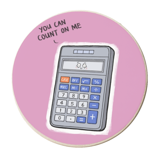 You Can Count on Me - personalised beer coaster by Carl Batterbee