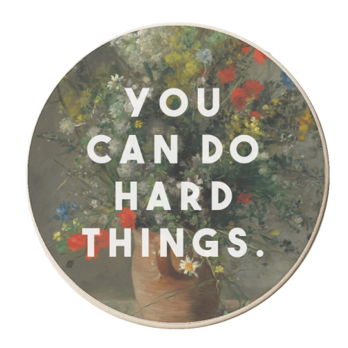 You Can Do Hard Things - personalised beer coaster by The 13 Prints