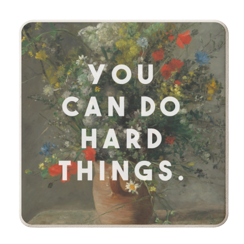 You Can Do Hard Things - personalised beer coaster by The 13 Prints