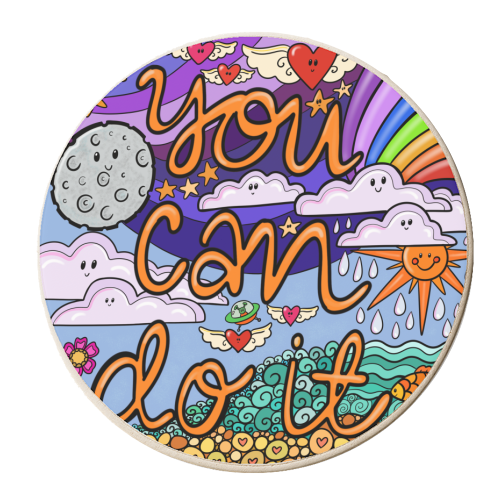 You can do it colourful scene - personalised beer coaster by PixieDrew