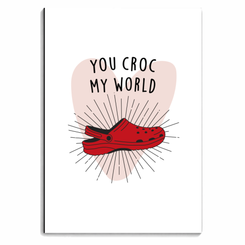 You Croc My World Print - personalised A4, A5, A6 notebook by Kind of Simple Designs