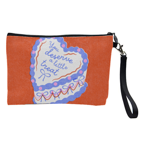 You Deserve a Little Treat Cake - pretty makeup bag by Catalina Williams